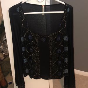 Free people beaded top- never worn